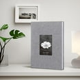 thumbnail image 3 of Photo Album with Writing Space 4x6 Inch 50 Page Memo Album Large or Small Linen Cover Clear Acid-Free Sleeves Refillable DIY Memory for Family Wedding Keepsake, 3 of 5