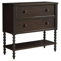 Pemberly Row Modern MDF Solid Wood Accent Chest in Morocco Brown