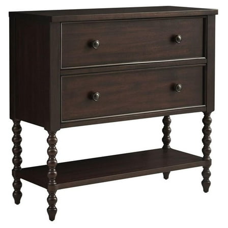 Pemberly Row Modern MDF Solid Wood Accent Chest in Morocco Brown