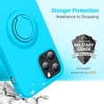 thumbnail image 5 of Compatible with iPhone 12 Pro Max Phone Case 6.7 inch with Ring Kickstand | Super Soft Microfiber Lining | Anti-Scratch Full-Body Shockproof Protective Case for iPhone 12 Pro Max - Sea Blue, 5 of 5