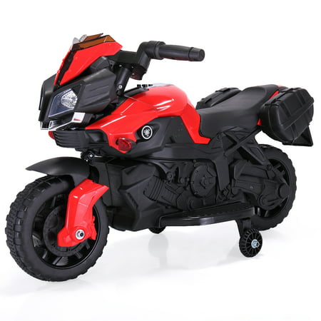 Jaxpety 6V Kids Ride On Motorcycle Battery Powered 4 Wheel Car Bicycle Electric Toy New
