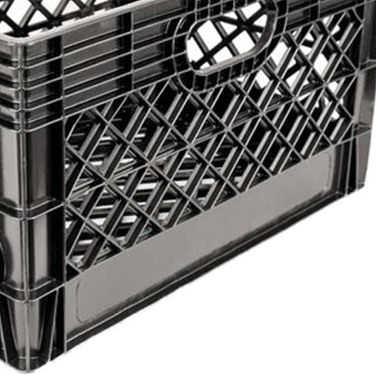 Juggernaut Storage 24QT Plastic Heavy-Duty Milk Crate, Black