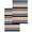 Navy Orange, variant on Orange Navy Blue Striped Kitchen Dish Towels for Drying Dishes Set of 2, Gradient Horizontal Lines Waffle Weave Microfiber Hand Tea Bathroom Towels Quick Dry & Absorbent Towel 12x12
