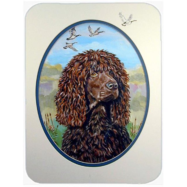 Irish Water Spaniel Glass Cutting Board - Large, 15 x 12 in.
