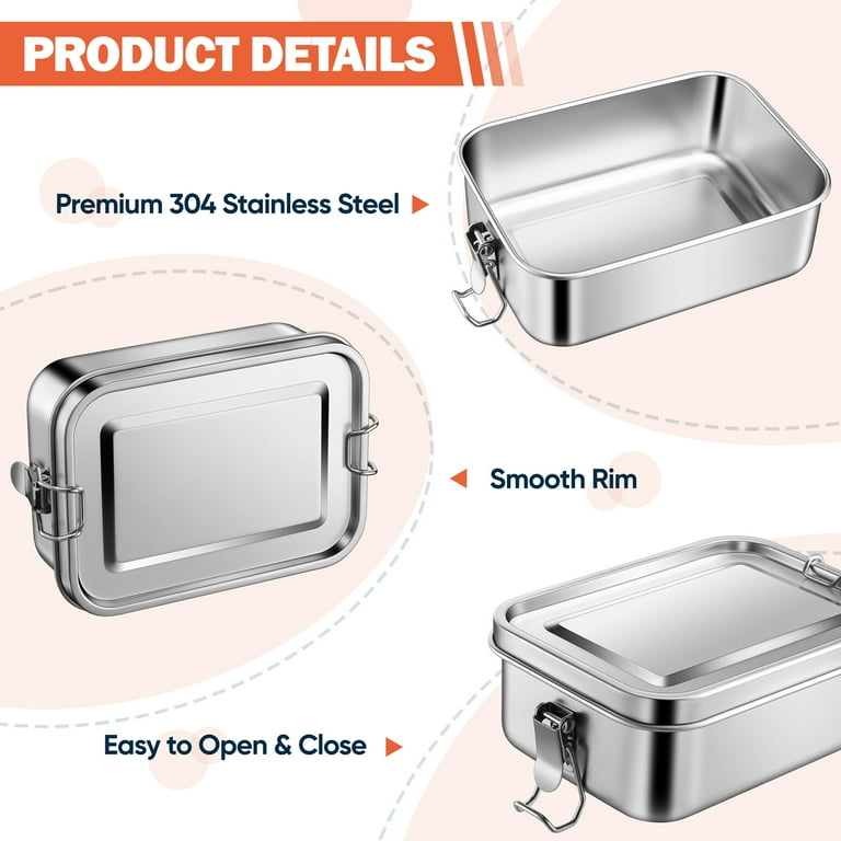 Vesteel Stainless Steel Bento Box, 47oz, with Carry Bag photo 2