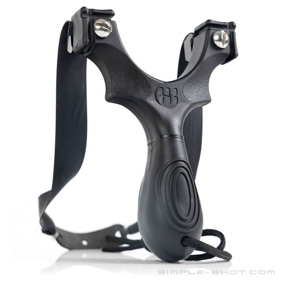 Scout XT SimpleShot Slingshot for Hunting and Target Shooting – Ammo, Bands, Bundle (Black)