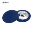 thumbnail image 3 of Uxcell 20pcs 40L Fabric Cloth Covered Button 25mm Round Holes Metal Shank Sewing Buttons for Dress Blouses Deep Blue, 3 of 5