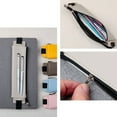 thumbnail image 3 of UNTERING PU Leather Pen Holder, Zippered Pencil Holder Pen Sleeve Case with Elastic Bands for Notebook Planner Journal Notepads, 3 of 6