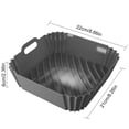 thumbnail image 2 of Hinati Clearance Warehouse Air Fryer Silicone Baking Pan Accessories Air Fryer Liners Silicone Pot Oven Baking Tray for Dual Air Fryer, Non-Stick Air Fryer Accessories, 2 of 7