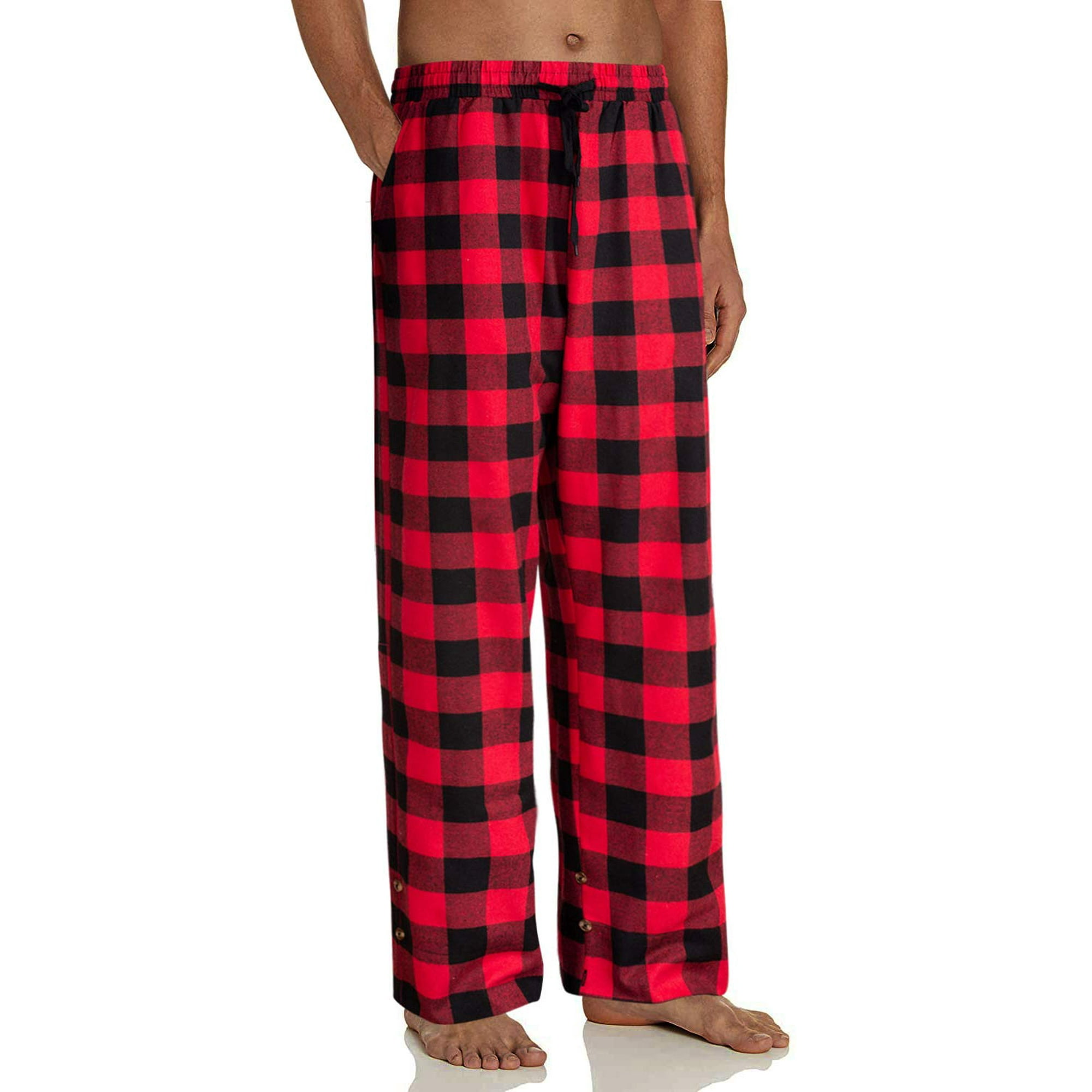 VOIANLIMO Men s Plaid Pajama Pants Drawstring Lace Up Sleeping Lounge Long Pants Walmart