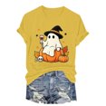 thumbnail image 7 of Leey-World Halloween Tshirt for Women Halloween T-Shirt Women Vintage Halloween Graphic Tee Short Sleeve Fall Tops, 7 of 7