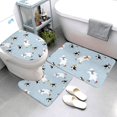 thumbnail image 3 of Bathroom Rugs Sets 3 Piece - Skiing penguin Bear Absorbent Non Slip Bath Mats, U-Shape Toilet Lid Cover, Contour Mat, Soft Washable Shower Mats Bath Rug Mat for Bathroom Tub Toilet, 3 of 7