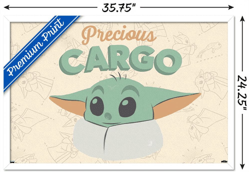 Star Wars: The Mandalorian - Grogu Precious Cargo Wall Poster, 22.375" x 34" Framed