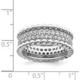thumbnail image 3 of Sterling Silver Rhodium Plated Cz Ring (Size 7) Made In Thailand qr7102-7, 3 of 5
