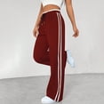 thumbnail image 5 of VBVC No Boundarie Women's Y2K Drawstring Sweatpants,Striped Side Joggers For Women,Ladies Streetwear Track Pants with Pockets,Red,S-XL, 5 of 8