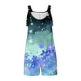 thumbnail image 5 of Nrmvnmi Summer Short Rompers for Women 2024 Casual Loose Sleeveless Floral Tie Knot Strap Jumpsuits Wide Leg Overalls with Pockets Blue MMothers Day Gifts, 5 of 6