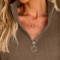 thumbnail image 5 of SUNBS Sweaters for Women Quarter Zip Mock Neck Pullover Top Long Sleeve Casual Shirt Fall Fashion Clothes, 5 of 9