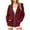 A2 Wine, variant on snilers Hoodies for Women Long Sleeve Zip Up Trendy Jackets Adjustable Drawstring Hooded Solid Color Outwear with Pockets