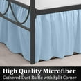 thumbnail image 3 of SKY BEDDINGS Twin Size Ruffled Bed Skirt with Split Corners - Twin 24 Inch Drop Dust Ruffle Bed Skirt with Platform Three Sided Coverage - 100% Microfiber Bed Skirt, Light Blue, 3 of 6