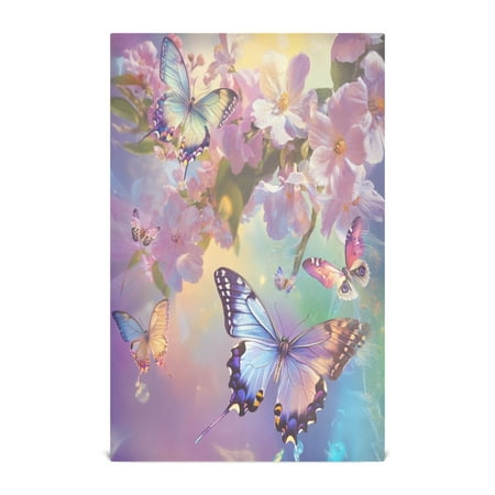 

Kitchen Towel 28x18 Inches x1，Plate Towel Decorative Towel Napkin Tea Towel Tea Towels For Kitchen Dish Cloths & Dish Towels Pretty Purple Butterfly