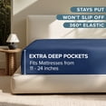 thumbnail image 4 of Bare Home Fitted Sheet - 24" Extra Deep Pocket - Premium 1800 Collection - Full, Dark Blue, 4 of 7