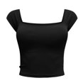 thumbnail image 4 of Evening Dress Style Sports Bra Square Neck Sports Bra Tight Yoga Vest Women's Sports Short Sleeve Yoga Dress Tops plus Size Pack Lace Tops Womens Camisole Lace Lacy Top Lace Crop Top Layering plus, 4 of 4