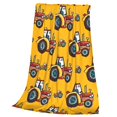 thumbnail image 3 of Bingfone Cartoon Tractor Print Flannel Fleece Blanket Throw Blanket For Bed,Sofa,Couch,Travel,Camping(60"X50"), 3 of 9