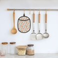 thumbnail image 5 of Pofeuu Retro Floral Print Silicone Pot Mat Mitten With Hanging Loop Heat Resistant Oven Mitts Non-Slip Bbq Baking Smoking Potholders, 5 of 7