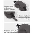 thumbnail image 4 of 2 in 1 Travel Neck Pillow with Eye Mask, Memory Foam U-Shaped Airplane Pillow, Portable Light Blocking Sleep Mask Pillow for Travel, Office, Car and Home Use, 4 of 7