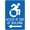 Warning Sign 4, variant on Handicap Parking Sign (Access at Rear with Symbol) - 8"x12" Metal Security Tin Warning Sign, Accessibility Decor for Street Business Home Parking Lot