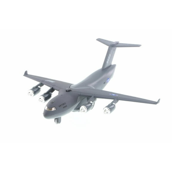 C-17 Boeing Globemaster Pullback Plane, Gray - Daron TM9020 - Diecast Model Military Vehicle (Brand New BUT NO BOX)