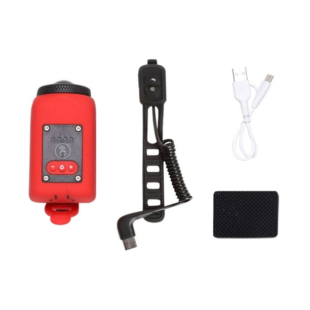 Luz de bicicleta con bocina Luces de bicicleta IPX5 Luz trasera impermeable Bicicleta plegable al aire libre rojo