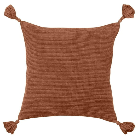 Rizzy Pillow Knife Edged Woven Pillow Terracotta 17"x17"x9"