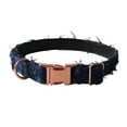 thumbnail image 1 of CSChome Pet Collar With Exquisite Workmanship Retro Denim Dog Collar - Tassel Decor, Comfortable Adjustable Plaid Pet Neck Strap, 1 of 7