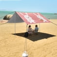 thumbnail image 7 of Portable Beach Tent Sun Shelter With Ground Pegs Water And Wind Resistant Sun Shade Canopy Angle Adjustable White Bunny with Easter Eggs, 7 of 7