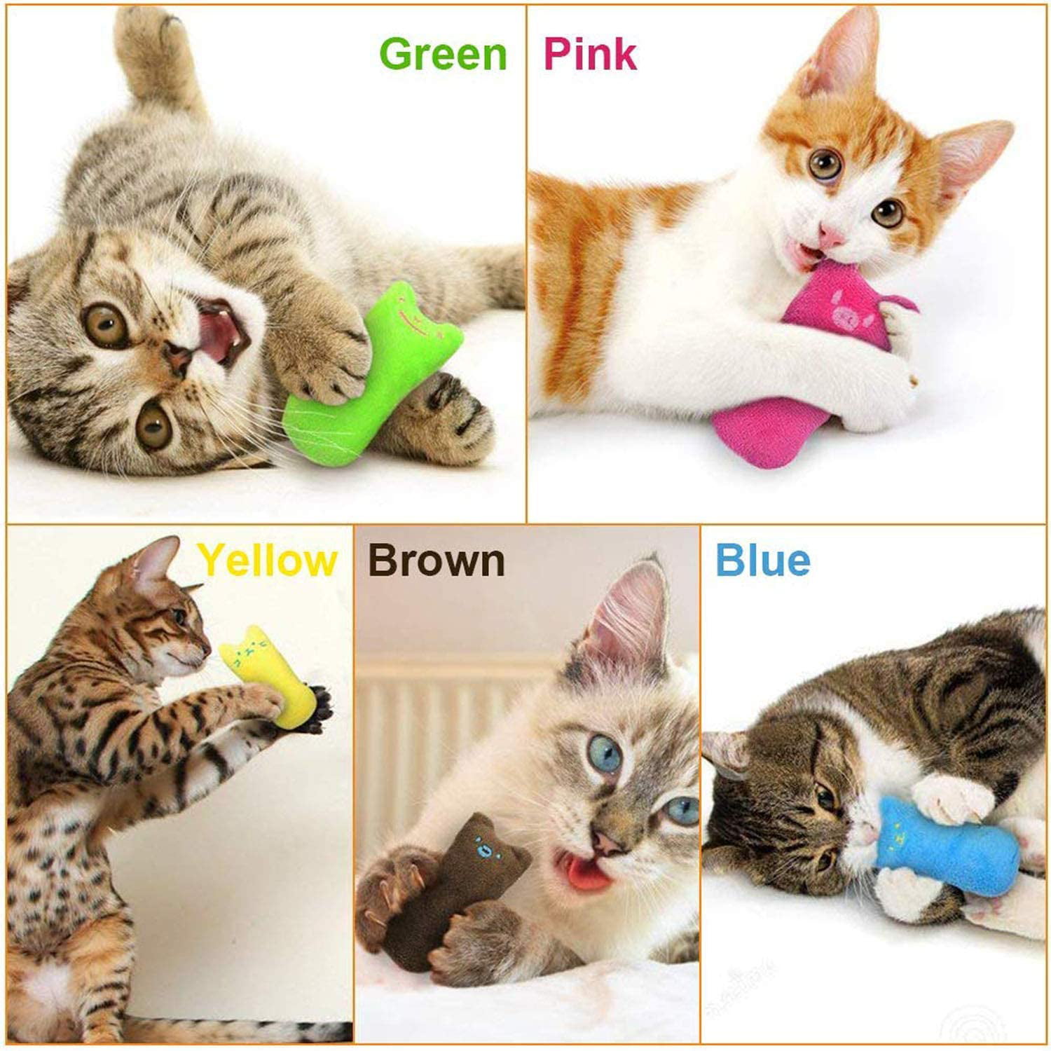 Creative Pillow Scratch Crazy Cat Chew Catnip Toy Teeth Grinding Toys 