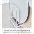 thumbnail image 4 of Yamazaki Home Round Cutting Board Stand, White, Steel, Water Resistant, No Assembly, 4 of 7