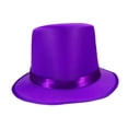 thumbnail image 3 of Top Hat Formal Halloween para fiestas temáticas de clubes nocturnosas de actuación en el escenario de vacaciones Púrpura, 3 of 8