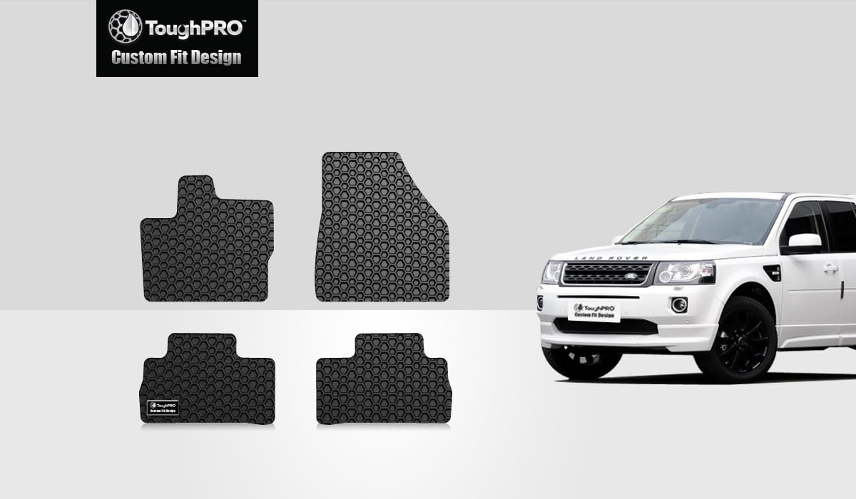2016 2015 Compatible with Land Rover Range Rover Sport Heavy Duty 2014 2018 2020 Front Row + 2nd Row All Weather 2017 Black Rubber TOUGHPRO Floor Mat Accessories Set 2019 