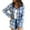Multicolor, variant on Fartey Plaid Jackets for Women Flannel Hooded Shacket Coats Oversized Button Up Jacket with Pockets Loose Comfy Long Sleeve Coats