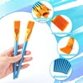 thumbnail image 4 of 10pcs Flat Paint Brushes 1 Inch Wide, Watercolor Acrylic Paint Brush Bulk Synthetic Nylon Oil Painting Brushes for Artists Professional Amateurs Gouache & Acrylic Painting, 4 of 5