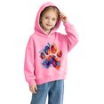 thumbnail image 3 of Asgosdo Girls Pullover Hoodie Colorful Paw Print Ribbed Cuffs Long Sleeve Sweatshirt for 1‑10 Years Old, 3 of 6