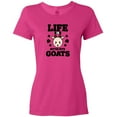 thumbnail image 3 of Inktastic Life is Better with Goats Women's T-Shirt, 3 of 5