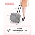 thumbnail image 4 of BAGSMART 17.3" Rolling Laptop Bag Briefcase, Computer Bag Laptop Case Carry-on Luggage Bag with Wheels for Work Business Travel, Women & Men, Gray, 4 of 7
