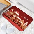 thumbnail image 6 of 1pc Gingerbread Christmas Train Absorbent Non-Slip Bathroom Thickened Flannel Rug Decor,Soft,Quick Drying,Suitable For Indoor/outdoor Use,Bathrooms,Bedrooms,Kitchens,Terrace,Laundry Rooms,16"x24", 6 of 9