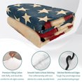thumbnail image 4 of Full Quilt Set 78''x90'', Vintage American Flag Lightweight Summer Bedspread Coverlet Set with 2 Pillow Shams, Blue Red White Star US Flag Breathable All Season Quilt Bedding for Bedroom/Guest Room, 4 of 9