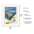 thumbnail image 2 of Quebec Canada - Ski Fun in the Provence of Quebec (La Province de Québec) - Vintage Travel Poster c.1930 - Fine Art Rolled Canvas Print 16in x 20in, 2 of 4
