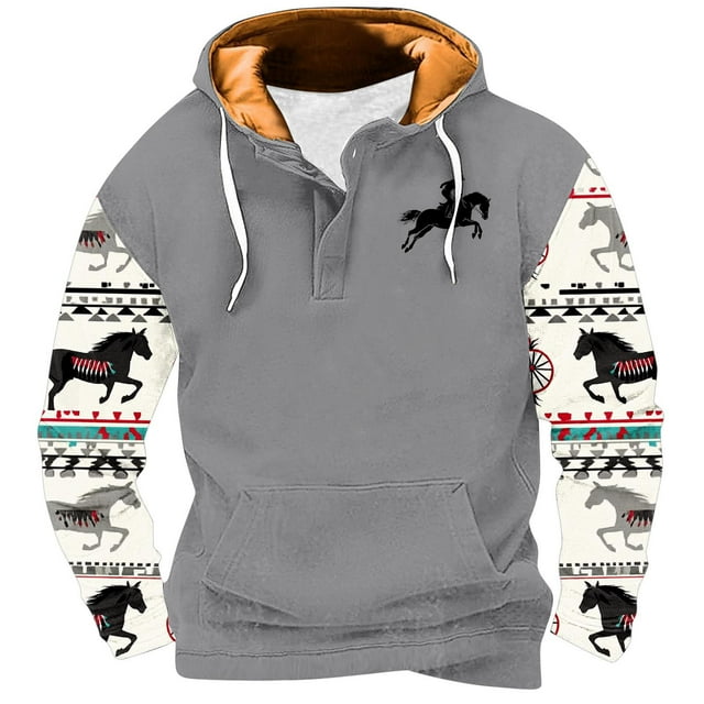 Sudaderas con capucha para hombre, moda, bolsillos, manga larga, estampado, sudaderas con capucha, blusa para hombre, blusa de poliéster