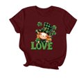 thumbnail image 2 of Otvok Summer Womens St. Patrick'S Day Printed T-Shirt Round Neck Short Sleeve Tops, 2 of 6
