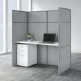 thumbnail image 6 of Easy Office Cubicle Desk Set with 66H Closed Panels in White - Engineered Wood, 6 of 6